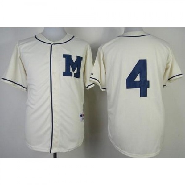Milwaukee Brewers #4 Paul Molitor Cream 1913 Turn ...