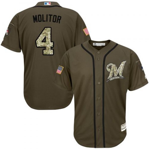 Milwaukee Brewers #4 Paul Molitor Green Salute to ...