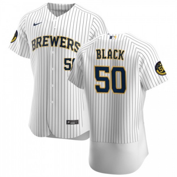 Milwaukee Milwaukee Brewers #50 Ray Black Men'...
