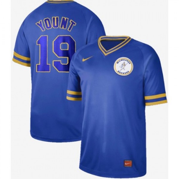 Nike Milwaukee Brewers #19 Robin Yount Royal Authe...