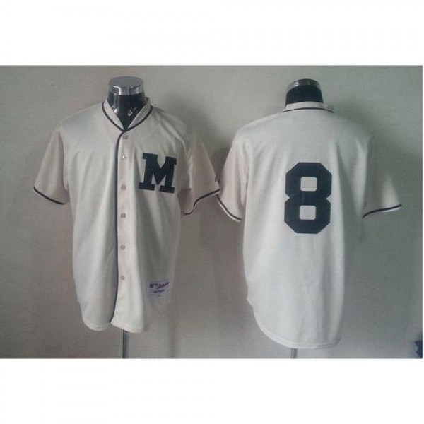 Milwaukee Brewers #8 Ryan Braun Cream 1913 Turn Ba...