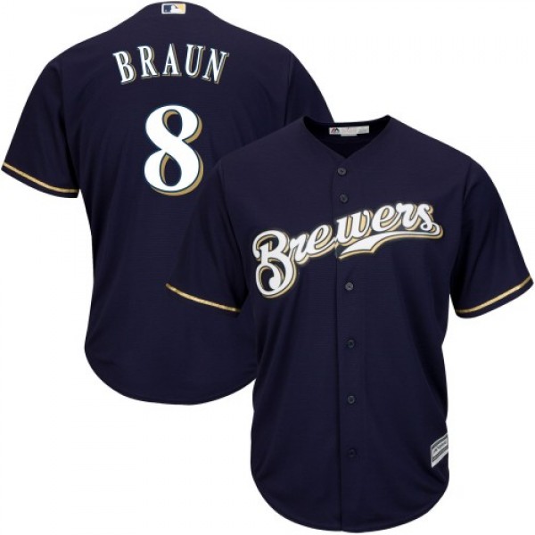 Milwaukee Brewers #8 Ryan Braun Blue Cool Base Sti...
