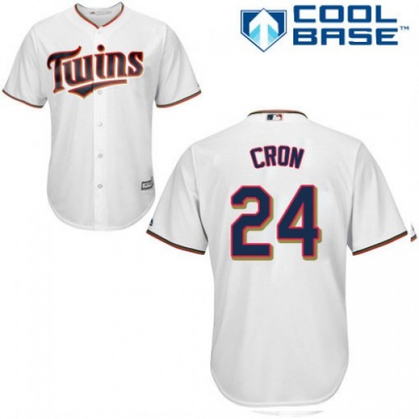 Minnesota Twins #24 C.J. Cron White Cool Base Stit...