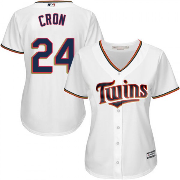 Minnesota Twins #24 C.J. Cron White Home Women...