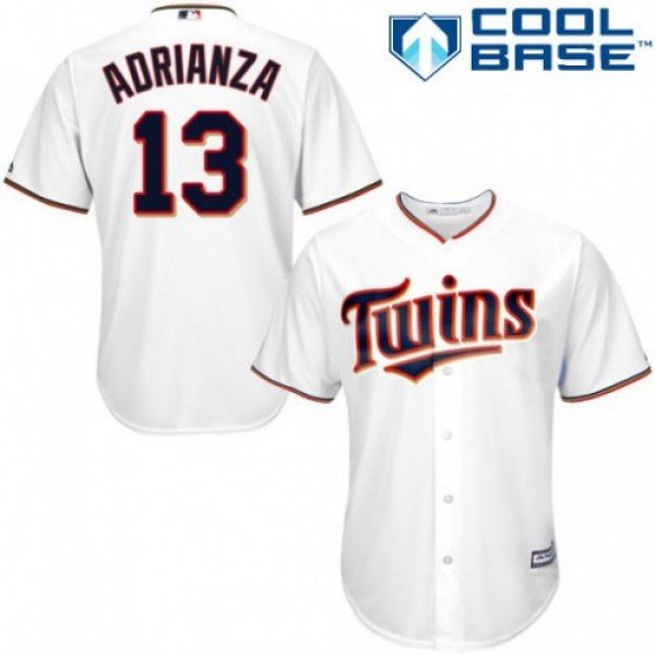 Minnesota Twins #13 Ehire Adrianza White Cool Base...