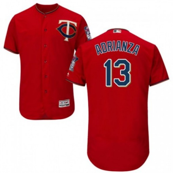 Minnesota Twins #13 Ehire Adrianza Red Flexbase Au...