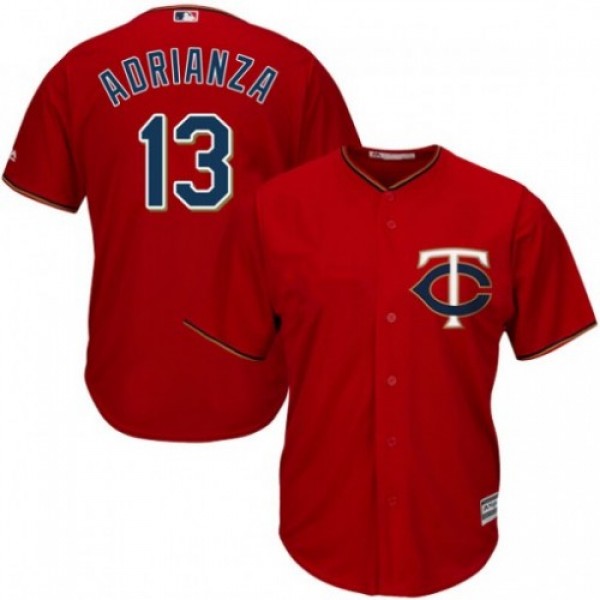 Minnesota Twins #13 Ehire Adrianza Red Cool Base S...