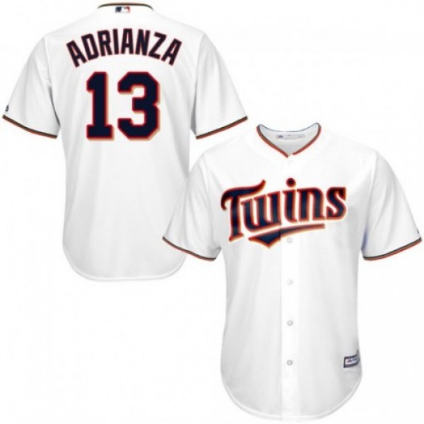 Minnesota Twins #13 Ehire Adrianza White Cool Base...