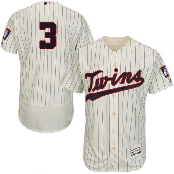 Minnesota Twins #3 Harmon Killebrew Cream Strip Fl...