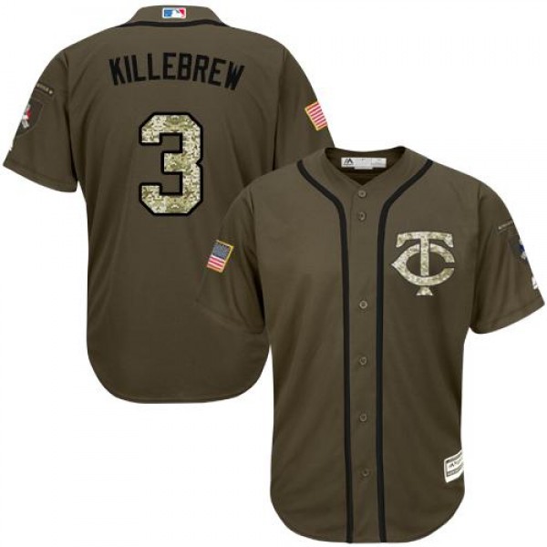 Minnesota Twins #3 Harmon Killebrew Green Salute t...