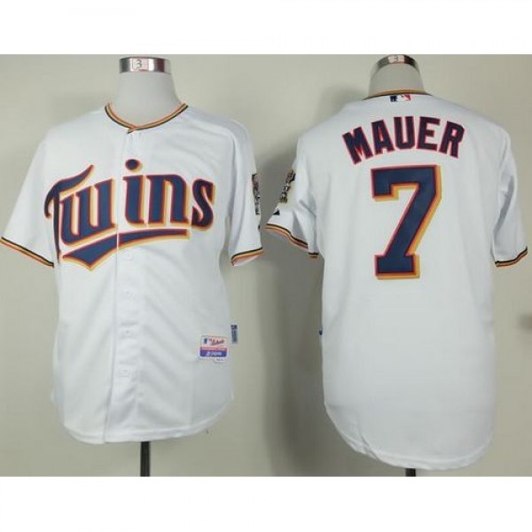 Minnesota Twins #7 Joe Mauer White Home Cool Base ...