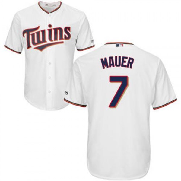 Minnesota Twins #7 Joe Mauer White Cool Base Stitc...