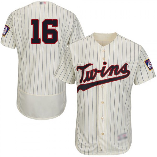 Minnesota Twins #16 Jonathan Schoop Cream Strip Fl...