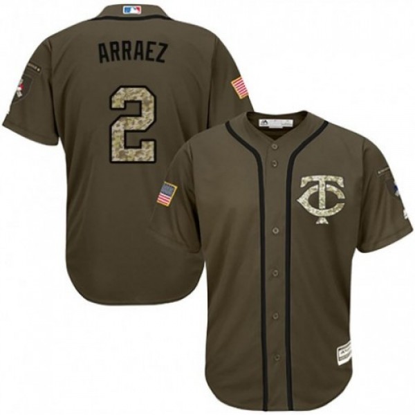Minnesota Twins #2 Luis Arraez Green Salute to Ser...