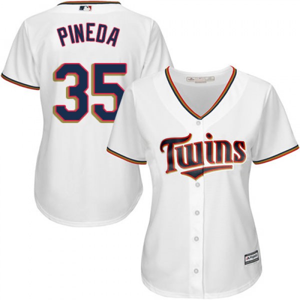 Minnesota Twins #35 Michael Pineda White Home Wome...