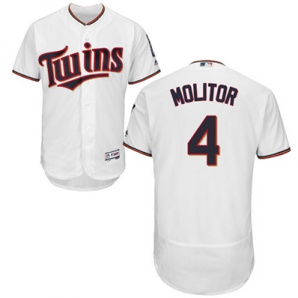 Minnesota Twins #4 Paul Molitor White Flexbase Aut...