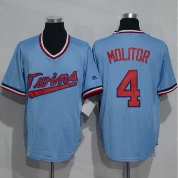 Minnesota Twins #4 Paul Molitor Light Blue Coopers...
