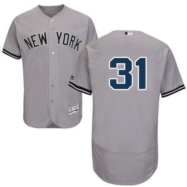 New York Yankees #31 Aaron Hicks Grey Flexbase Aut...