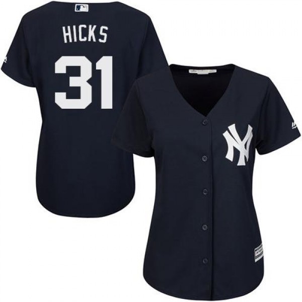 New York Yankees #31 Aaron Hicks Navy Blue Alterna...