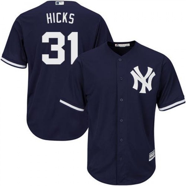 New York Yankees #31 Aaron Hicks Navy blue Cool Ba...