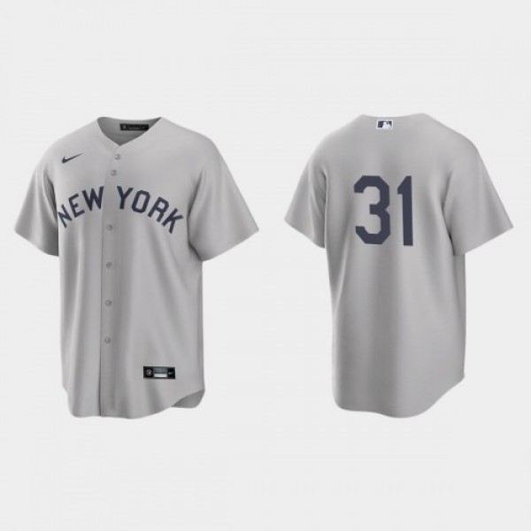 New York New York Yankees #31 Aaron Hicks Men'...