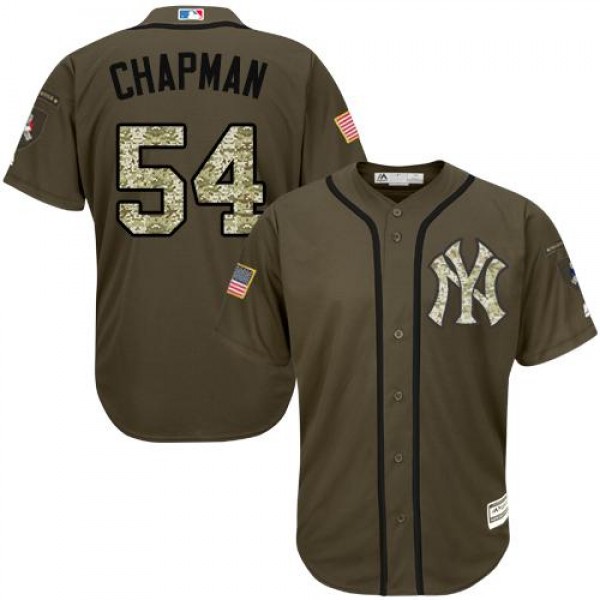 New York Yankees #54 Aroldis Chapman Green Salute ...