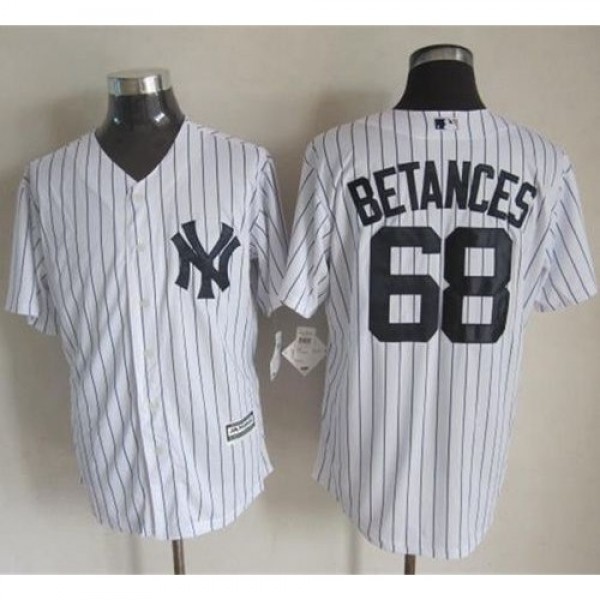 New York Yankees #68 Dellin Betances White Strip N...
