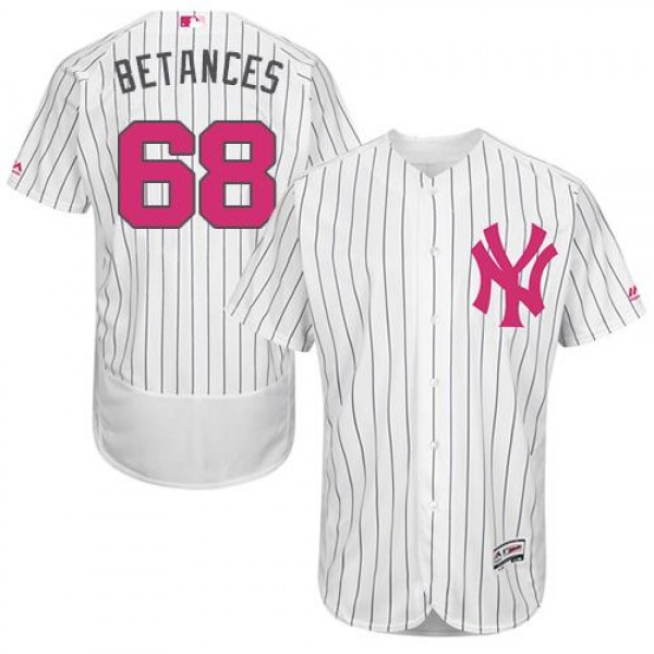 New York Yankees #68 Dellin Betances White Strip F...