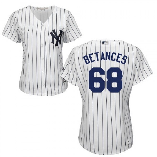 New York Yankees #68 Dellin Betances White Strip H...
