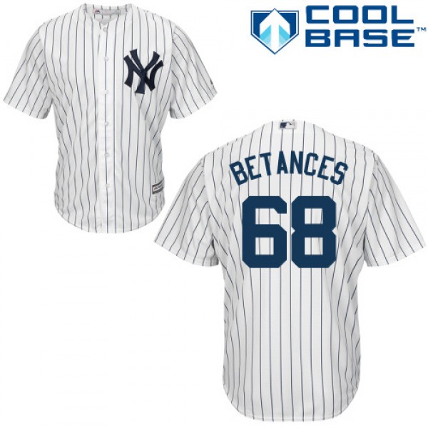 New York Yankees #68 Dellin Betances White Cool Ba...