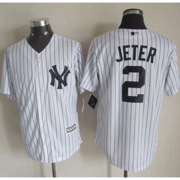 New York Yankees #2 Derek Jeter White Strip New Co...