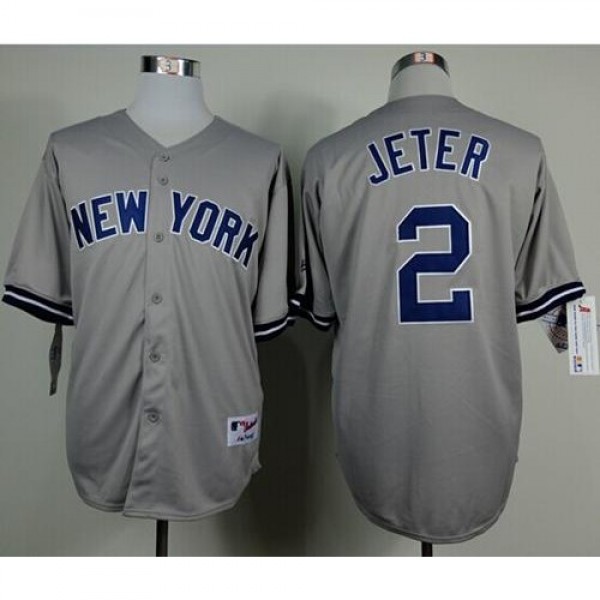 New York Yankees #2 Derek Jeter Grey Name On Back ...