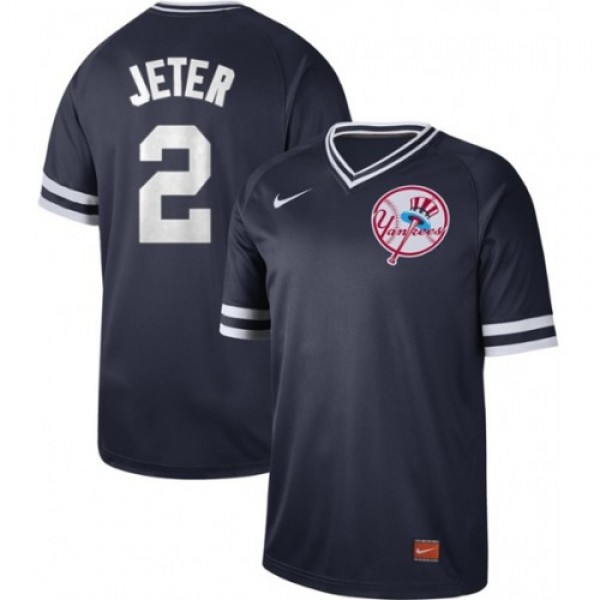 Nike New York Yankees #2 Derek Jeter Navy Authenti...