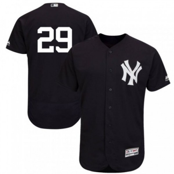 New York Yankees #29 Gio Urshela Navy Blue Flexbas...