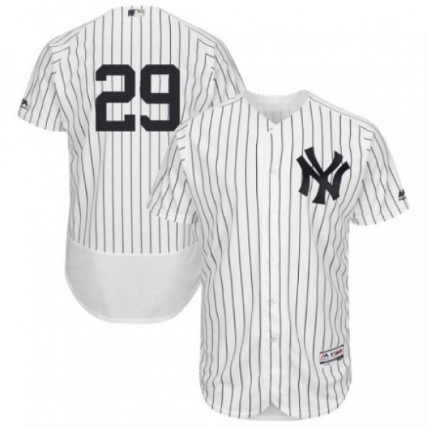 New York Yankees #29 Gio Urshela White Strip Flexb...
