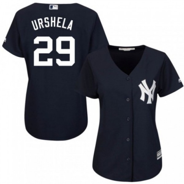 New York Yankees #29 Gio Urshela Navy Blue Alterna...