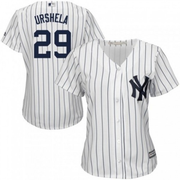 New York Yankees #29 Gio Urshela White Strip Home ...