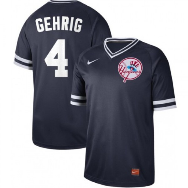 Nike New York Yankees #4 Lou Gehrig Navy Authentic...