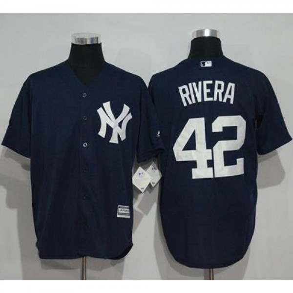 New York Yankees #42 Mariano Rivera Navy Blue New ...