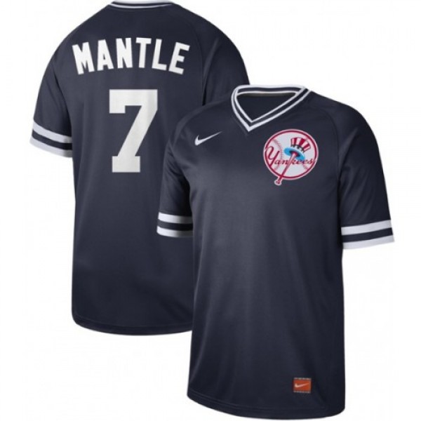 Nike New York Yankees #7 Mickey Mantle Navy Authen...