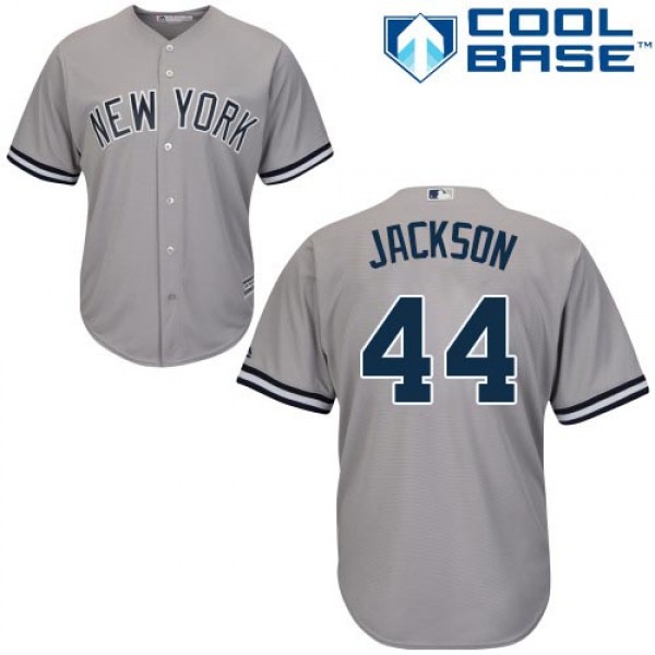 New York Yankees #44 Reggie Jackson Grey Cool Base...