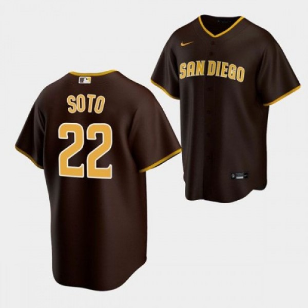 San Diego San Diego Padres #22 Juan Soto Brown Rep...