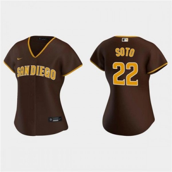 San Diego San Diego Padres #22 Juan Soto Brown Coo...