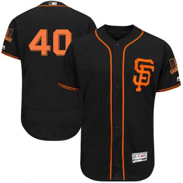 San Francisco Giants #40 Madison Bumgarner Black F...