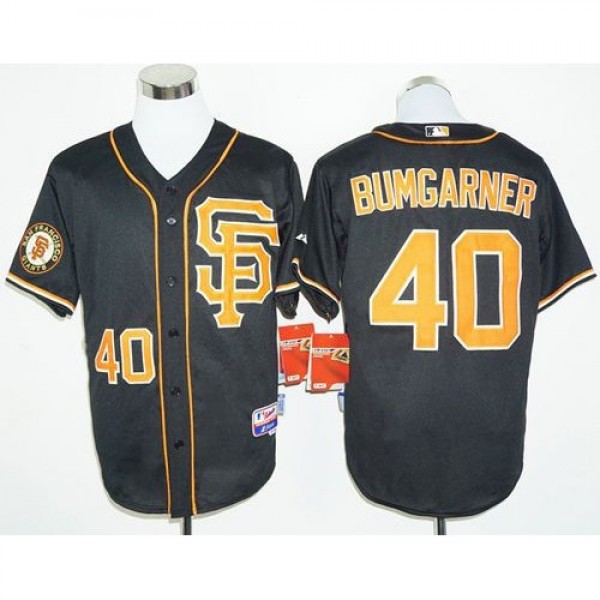 San Francisco Giants #40 Madison Bumgarner Black 2...