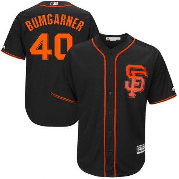 San Francisco Giants #40 Madison Bumgarner Black A...
