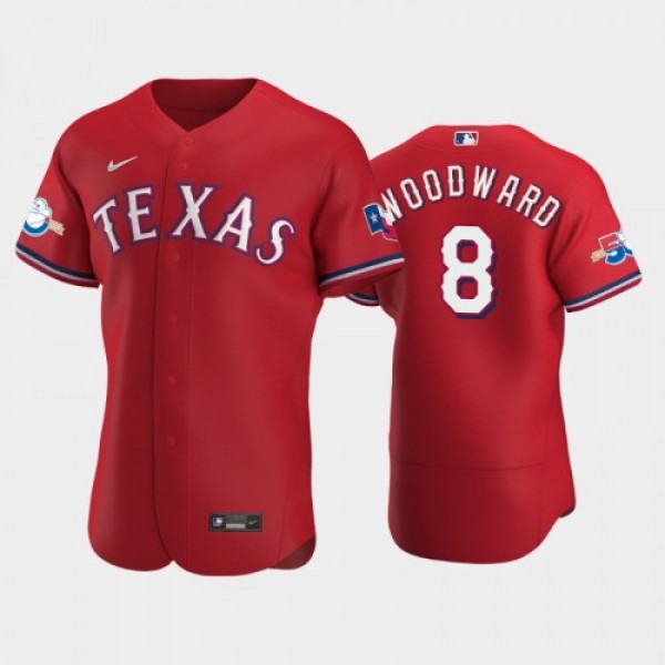 Texas Texas Rangers #8 Chris Woodward Authentic 50...