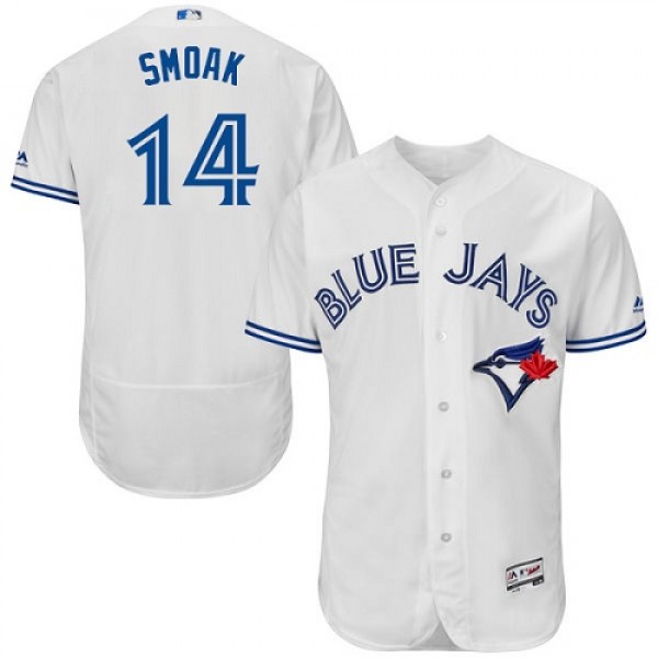 Toronto Blue Jays #14 Justin Smoak White Flexbase ...