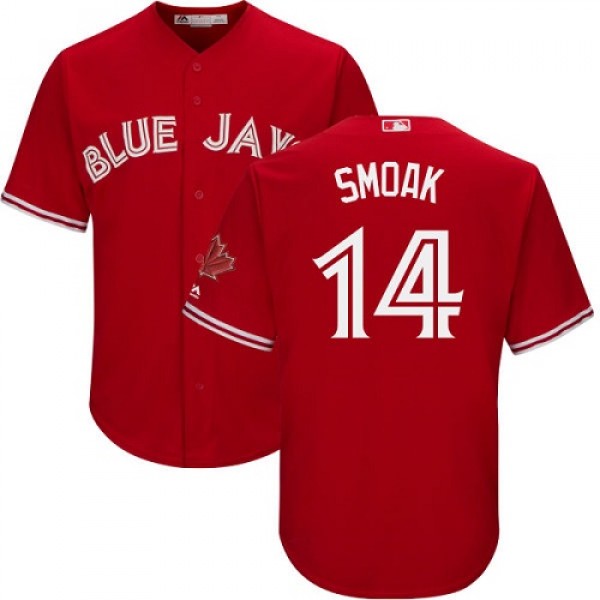 Toronto Blue Jays #14 Justin Smoak Red Cool Base C...