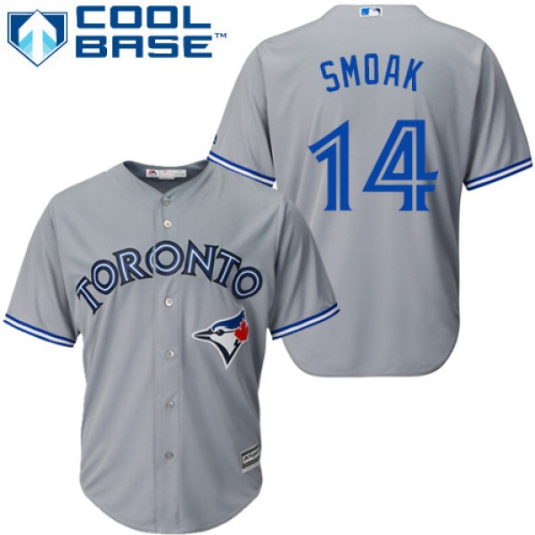 Toronto Blue Jays #14 Justin Smoak Grey Cool Base ...
